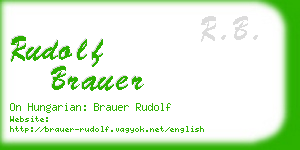 rudolf brauer business card